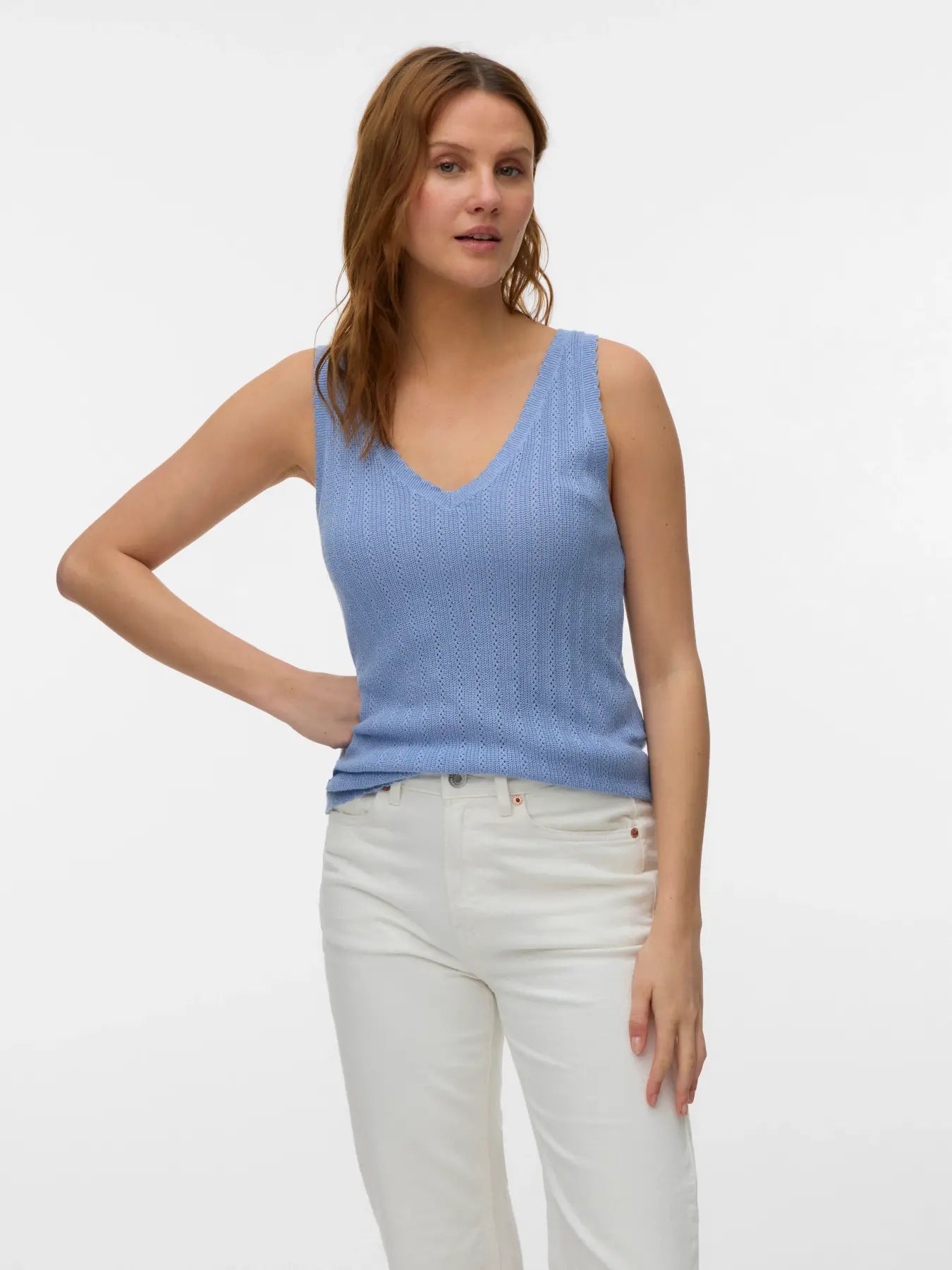 Vero Moda - NewLex Pointelle V-Neck Tank Top