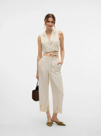 Vero Moda Soffie Midrise Embroidered Culotte Pants