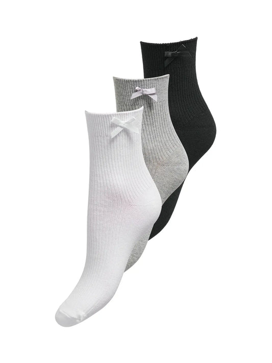 Only Asta Bow 3pk Socks