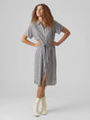 Vero Moda Bumpy Calf Shirt Tie Dress
