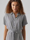 Vero Moda Bumpy Calf Shirt Tie Dress