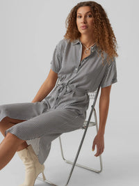 Vero Moda Bumpy Calf Shirt Tie Dress