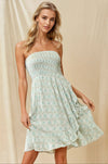 Miley Smocked Ruffle Tube Dress
