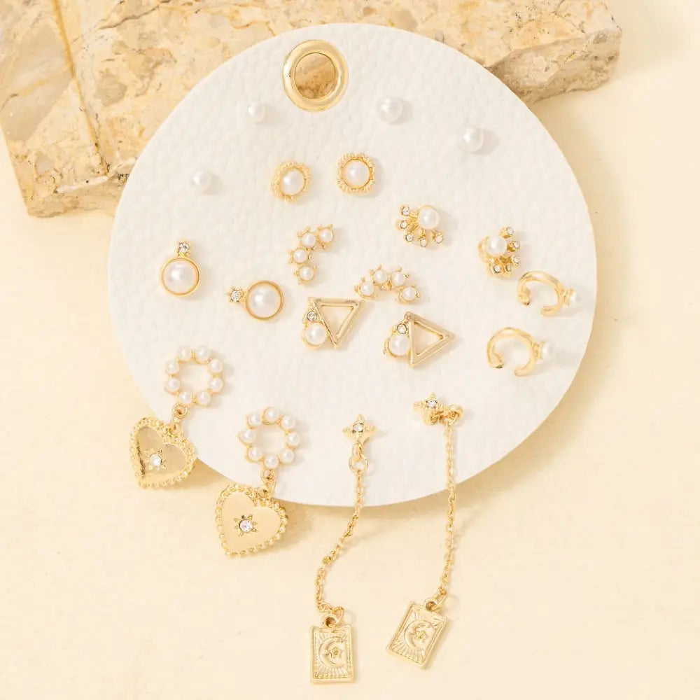 Assorted Pearl Earring 10 Pair