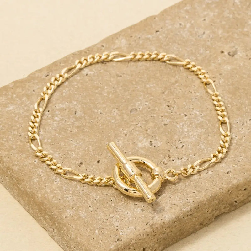 Figaro Toggle Chain Bracelet