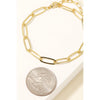 Gold Dipped Dainty Oval Chain Bracelet