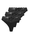 Only Chloe Lace Thong 3 pack