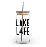 Glass Cup with Bamboo Lid