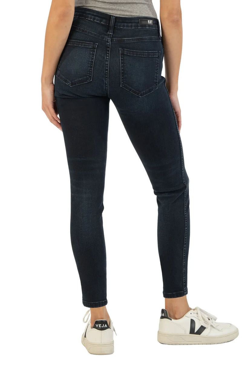 KUT- Donna High Rise FAB AB Ankle Skinny Raw Hem Jeans- Persistence