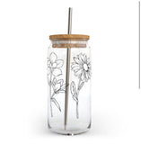 Glass Cup with Bamboo Lid