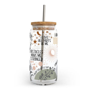Glass Cup with Bamboo Lid