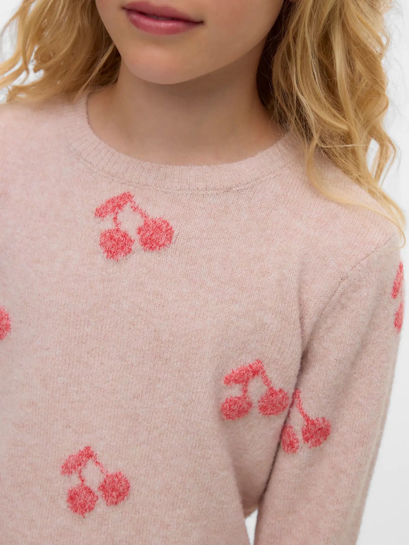 Vero Girl - Doffy Intarsia O-Neck Sweater