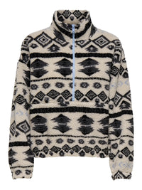 Only Janne Aztec Teddy 1/4 Zip Sweatshirt
