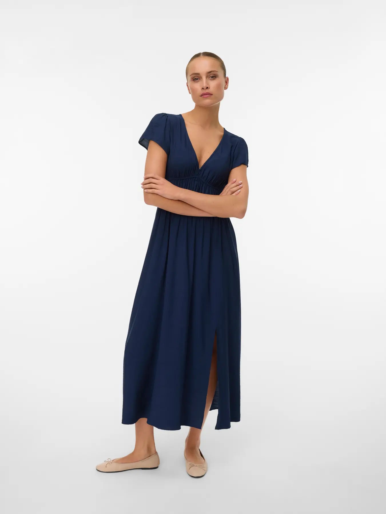 Vero Moda - Nellie V-Neck 7/8 Dress