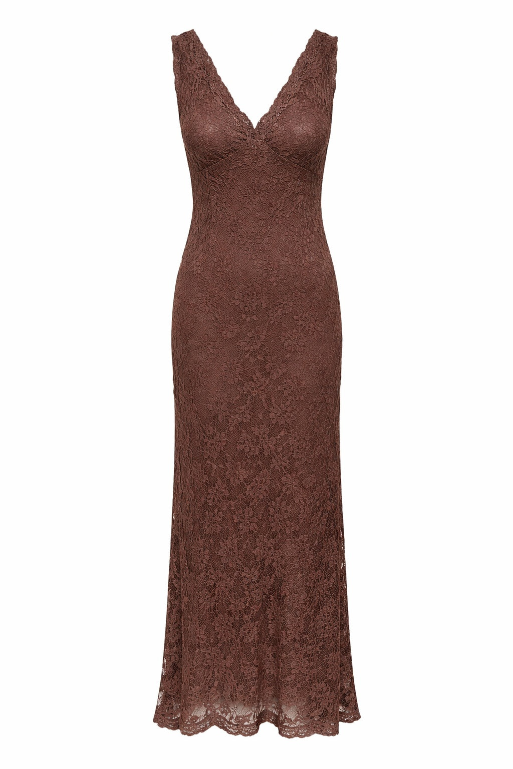 Only - Albina V-Neck Lace Midi Dress