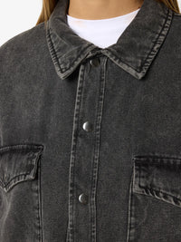 Noisy May - Peyton Quilted Denim Oversized Jacket