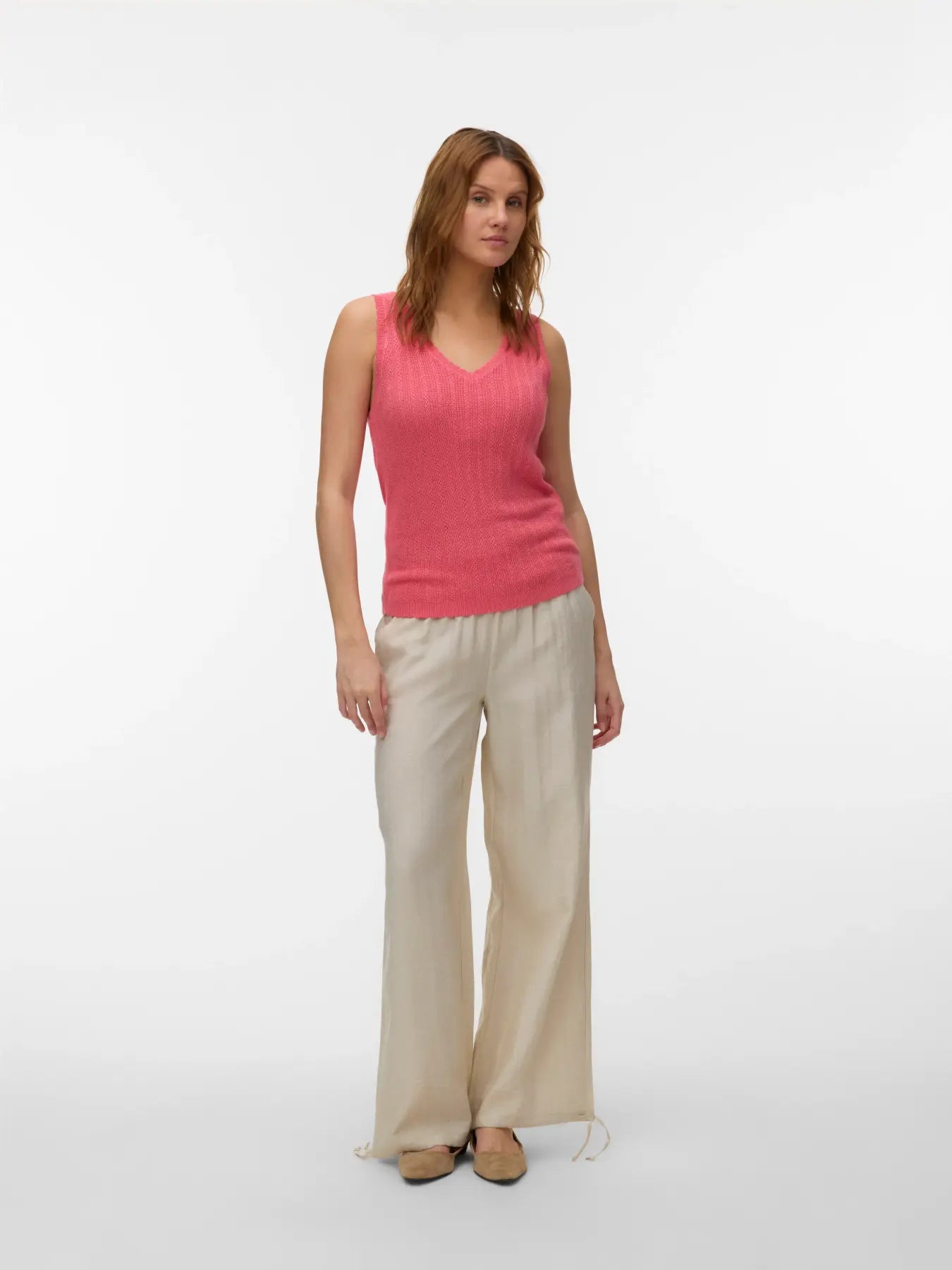 Vero Moda - NewLex Pointelle V-Neck Tank Top