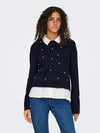 Only Dolly Woven Mix Pearl Sweater