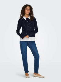 Only Dolly Woven Mix Pearl Sweater
