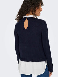 Only Dolly Woven Mix Pearl Sweater
