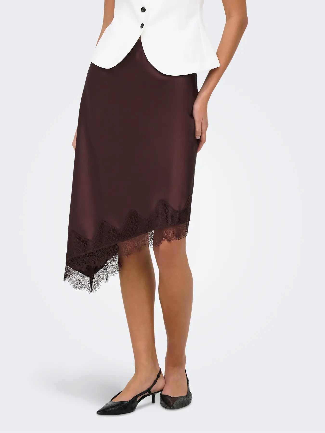 Only - Faraya Satin Lace Skirt