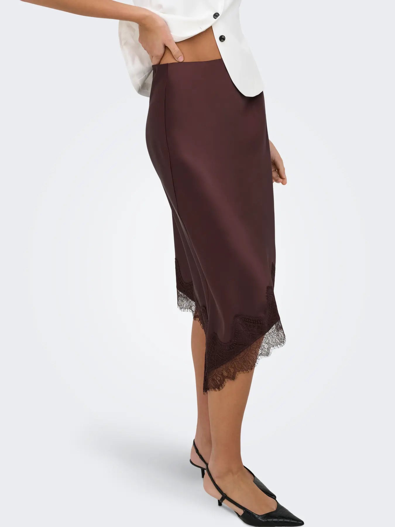 Only - Faraya Satin Lace Skirt