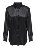 Only Victoria Long Sleeve Loose Satin Shirt