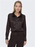 Only Victoria Long Sleeve Loose Satin Shirt
