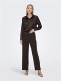 Only Victoria Long Sleeve Loose Satin Shirt