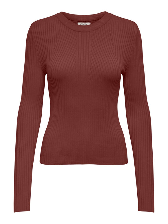 Only Meddi Long Sleeve Ribbed O-Neck Top