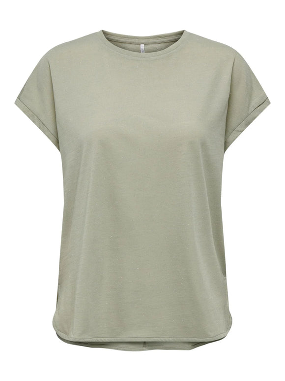 Only Karina Short Sleeve Glitter Tee