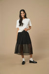 Only Elsa Pleat Mesh Skirt