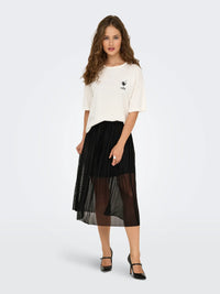Only Elsa Pleat Mesh Skirt