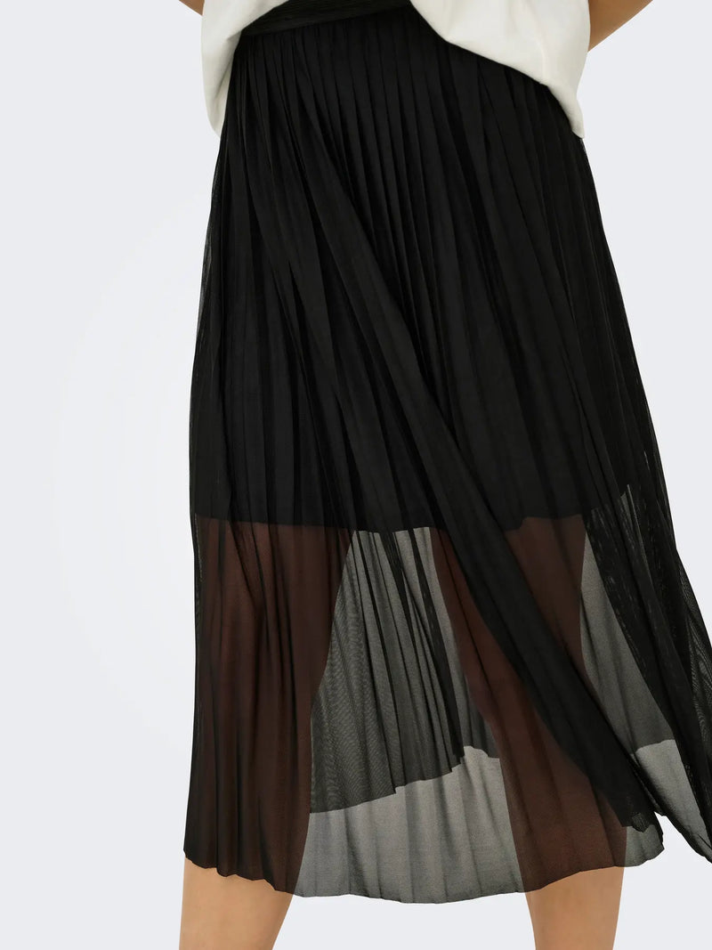 Only Elsa Pleat Mesh Skirt