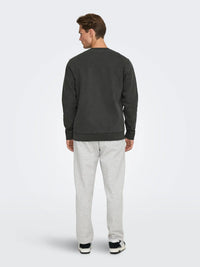 Only & Sons -Mens -  Brock Washed Crewneck Sweater