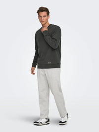 Only & Sons -Mens -  Brock Washed Crewneck Sweater