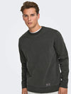 Only & Sons -Mens -  Brock Washed Crewneck Sweater