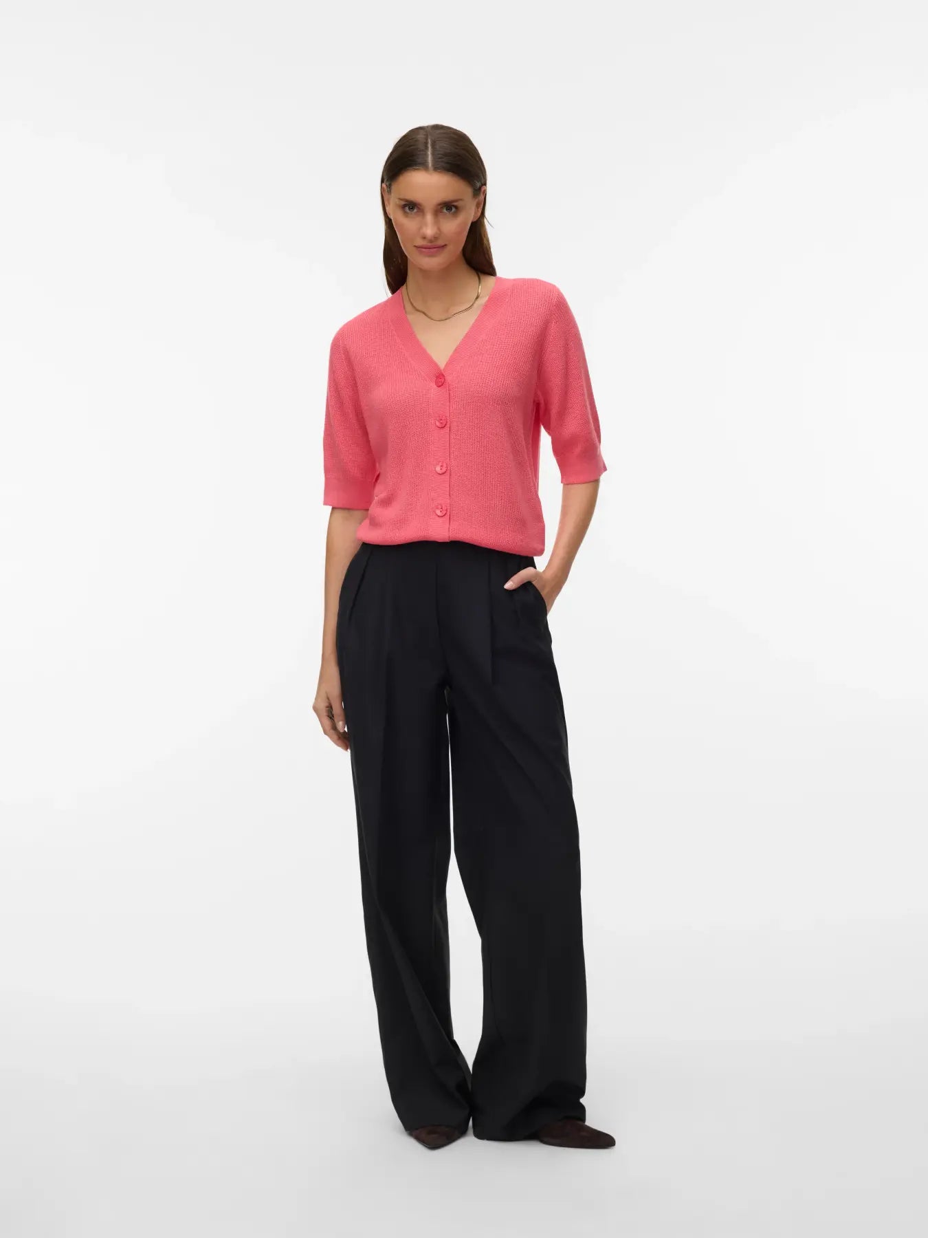 Vero Moda - New Lex 2/4 V-Neck Cardigan