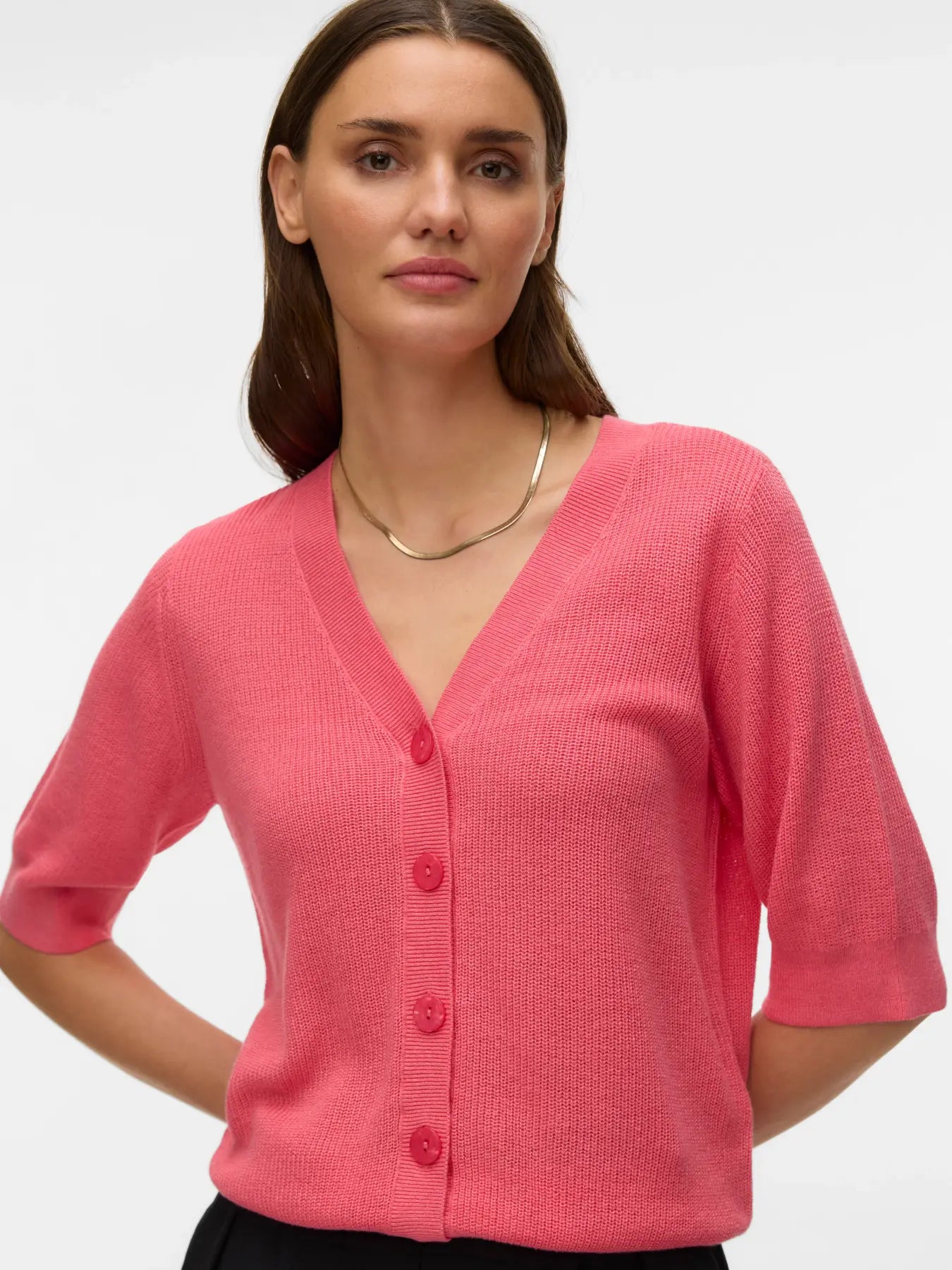 Vero Moda - New Lex 2/4 V-Neck Cardigan