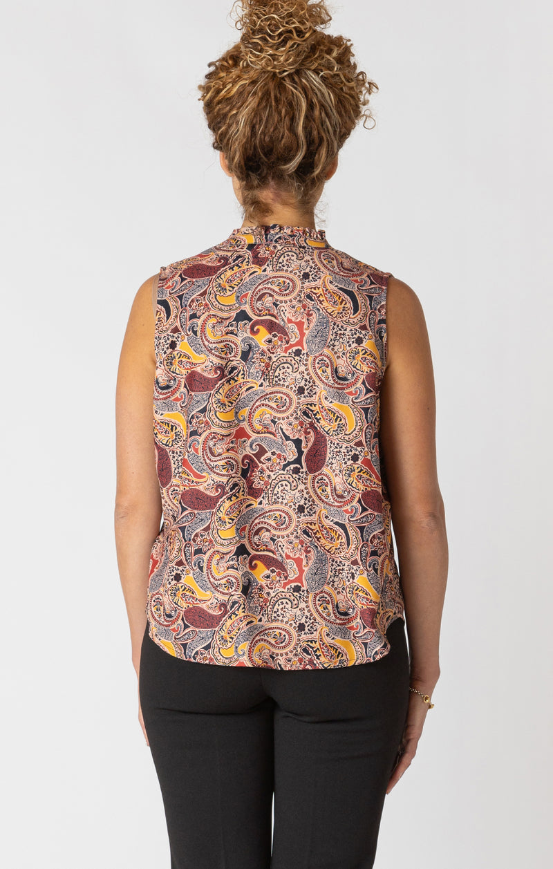 Dex- Harvest Paisley Sleeveless Blouse