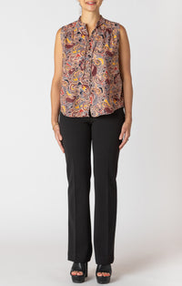 Dex- Harvest Paisley Sleeveless Blouse