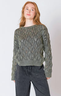 DEX - Pointelle Crew Neck Sweater