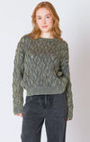 DEX - Pointelle Crew Neck Sweater