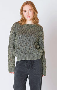 DEX - Pointelle Crew Neck Sweater