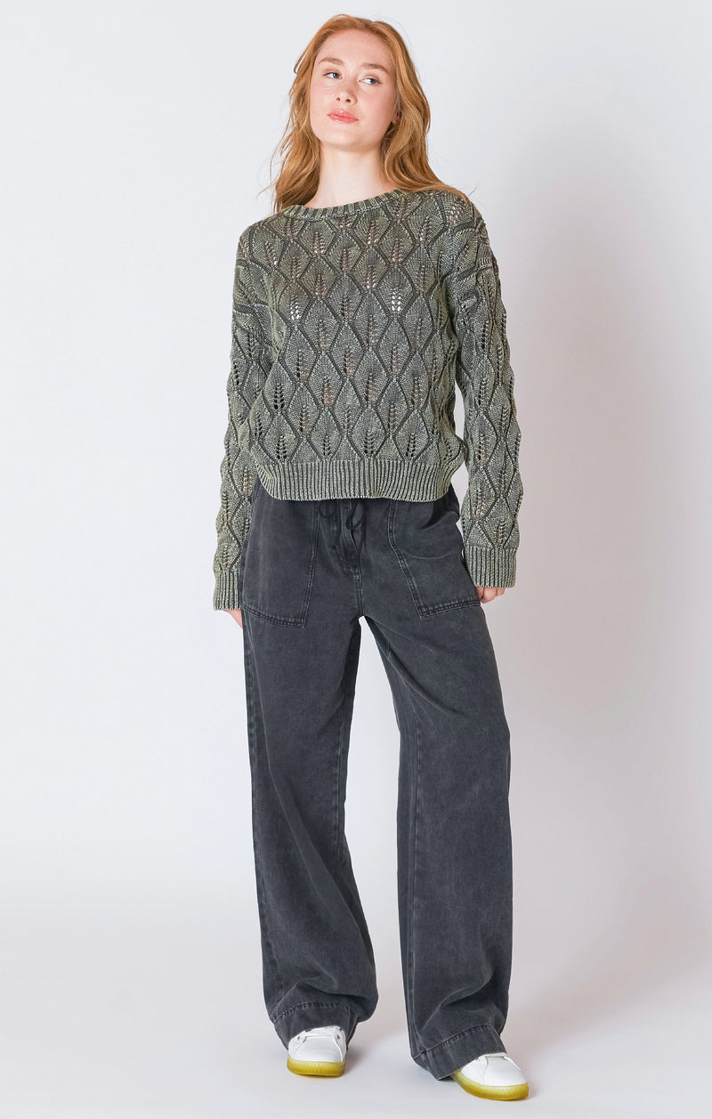 DEX - Pointelle Crew Neck Sweater