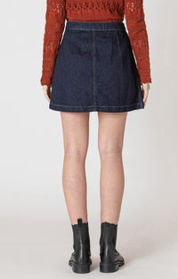 DEX- Button Front Denim Skirt