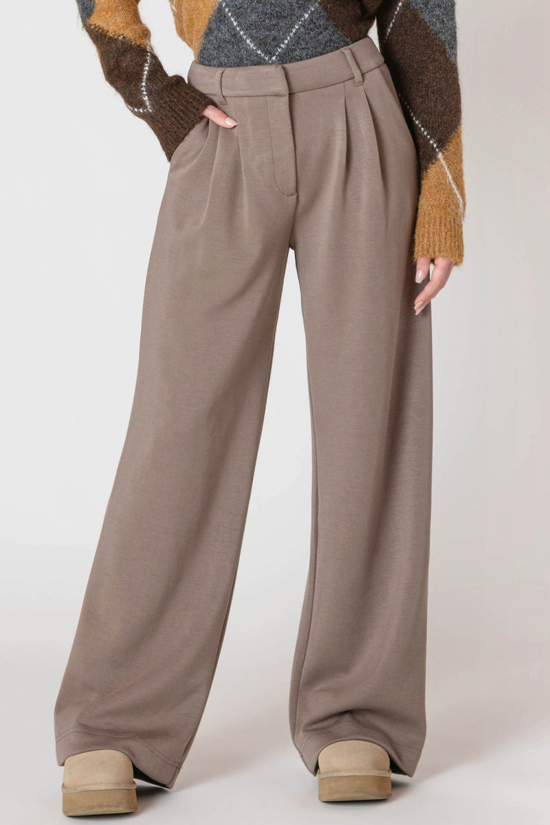 DEX- Wide Leg Knit Trouser Pant