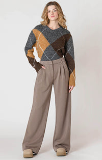 DEX- Wide Leg Knit Trouser Pant