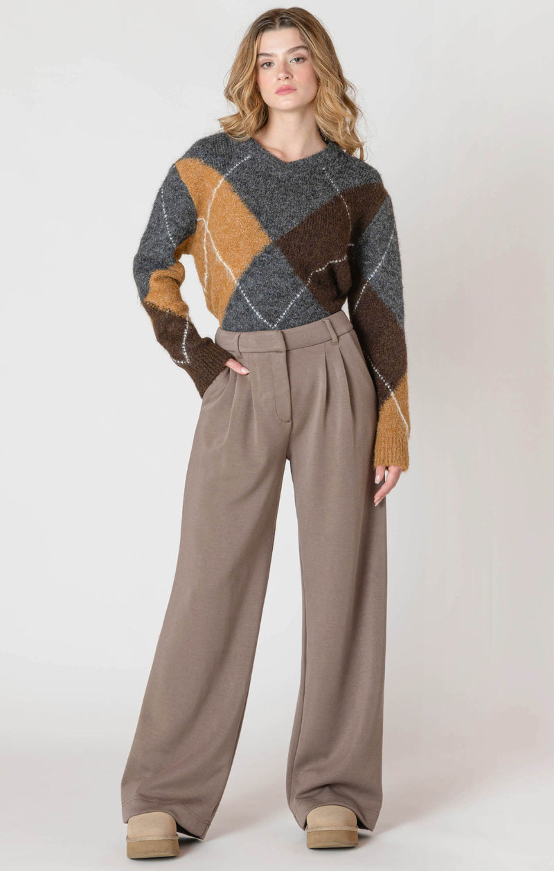 DEX- Wide Leg Knit Trouser Pant