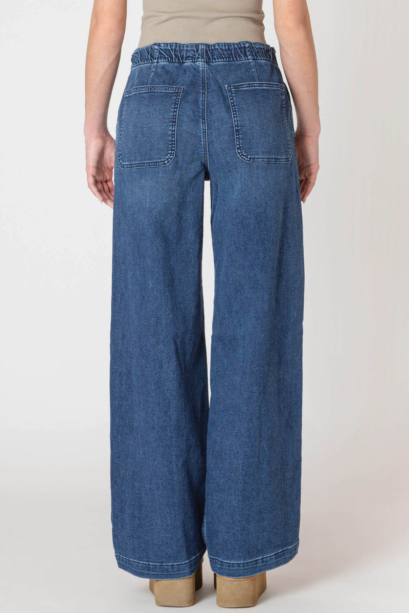 DEX- Wide Leg Knit Denim Pant